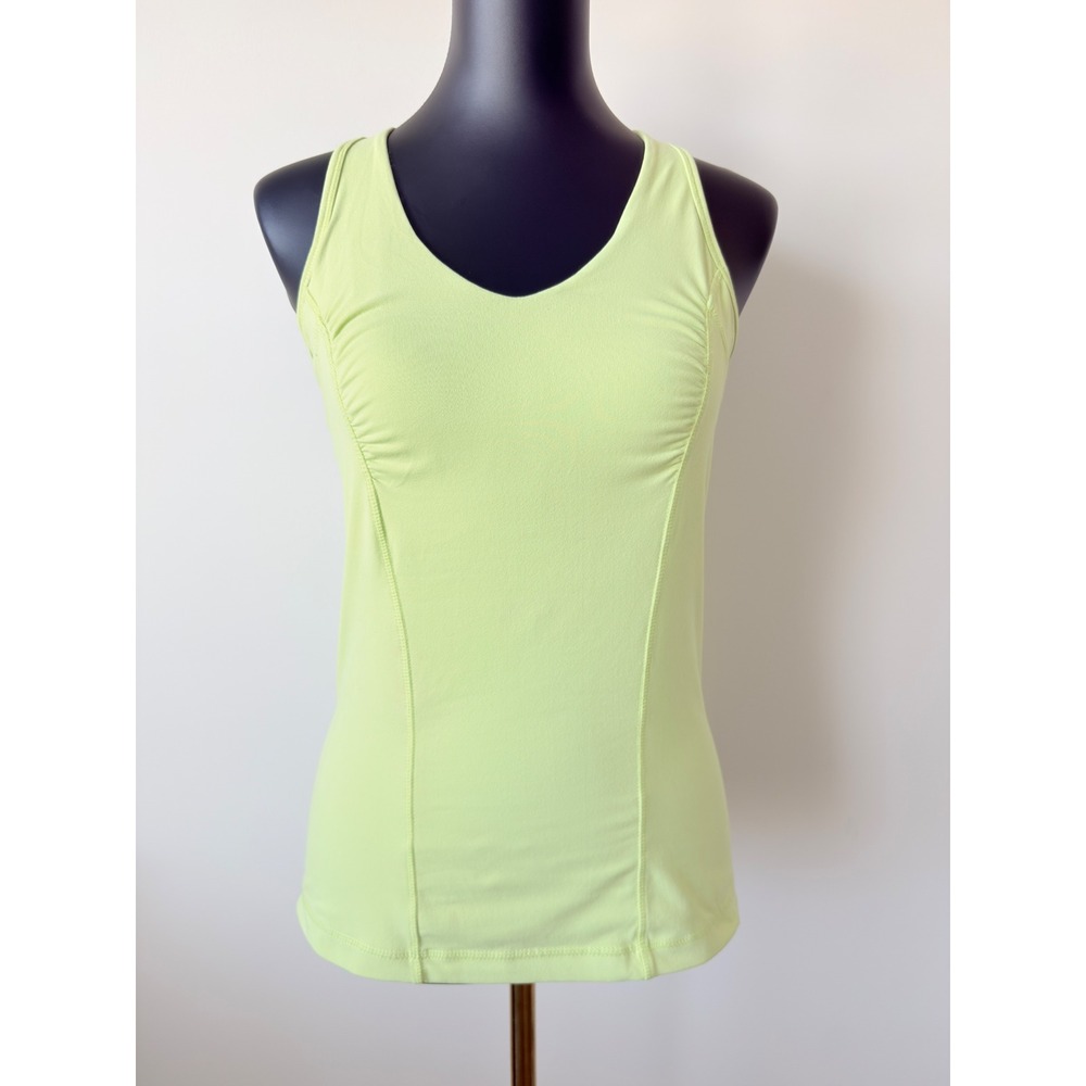 Kyodan Womens Lime Green Racerback Active Tank Top V-Neck Cutout Back Size M